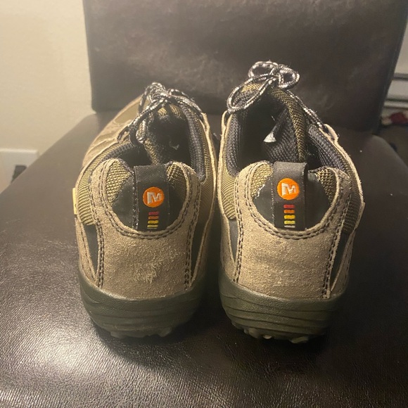 MERRELL J75023 Men’s Grey Leather Pivot Lace Sport  Concrete Hiking Boots Size 8 - Picture 4 of 11